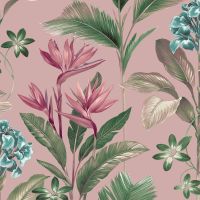 Oliana Floral Wallpaper Pink Belgravia 8485