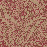 Florence Leaf Wallpaper Red Belgravia
