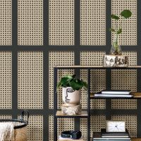 Cane Panel Wallpaper Black Fine Decor FD42998