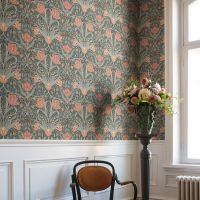 Apelviken Tulip Wallpaper Green Pink Galerie 33010