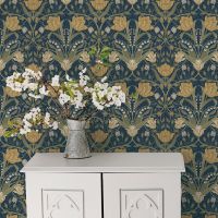 44106 Apelviken 2 Filippa Wallpaper Blue Galerie