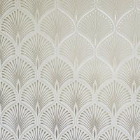 Layla Art Deco Wallpaper White GranDeco GV3101