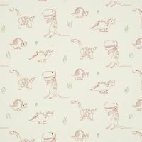Harlequin Jolly Jurassic Dinosaurs Wallpaper Red and Neutral HLTF112654