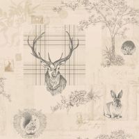Richmond Highland Stag Wallpaper Charcoal Holden 98012
