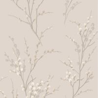 Laura Ashley Pussy Willow Wallpaper Dove Grey 113361