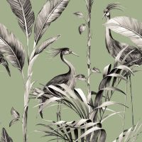 Sage Green Azzurra Leaf Wallpaper World of Wallpaper 