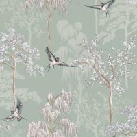 Japanese Garden Wallpaper Sage Green World of Wallpaper 946102