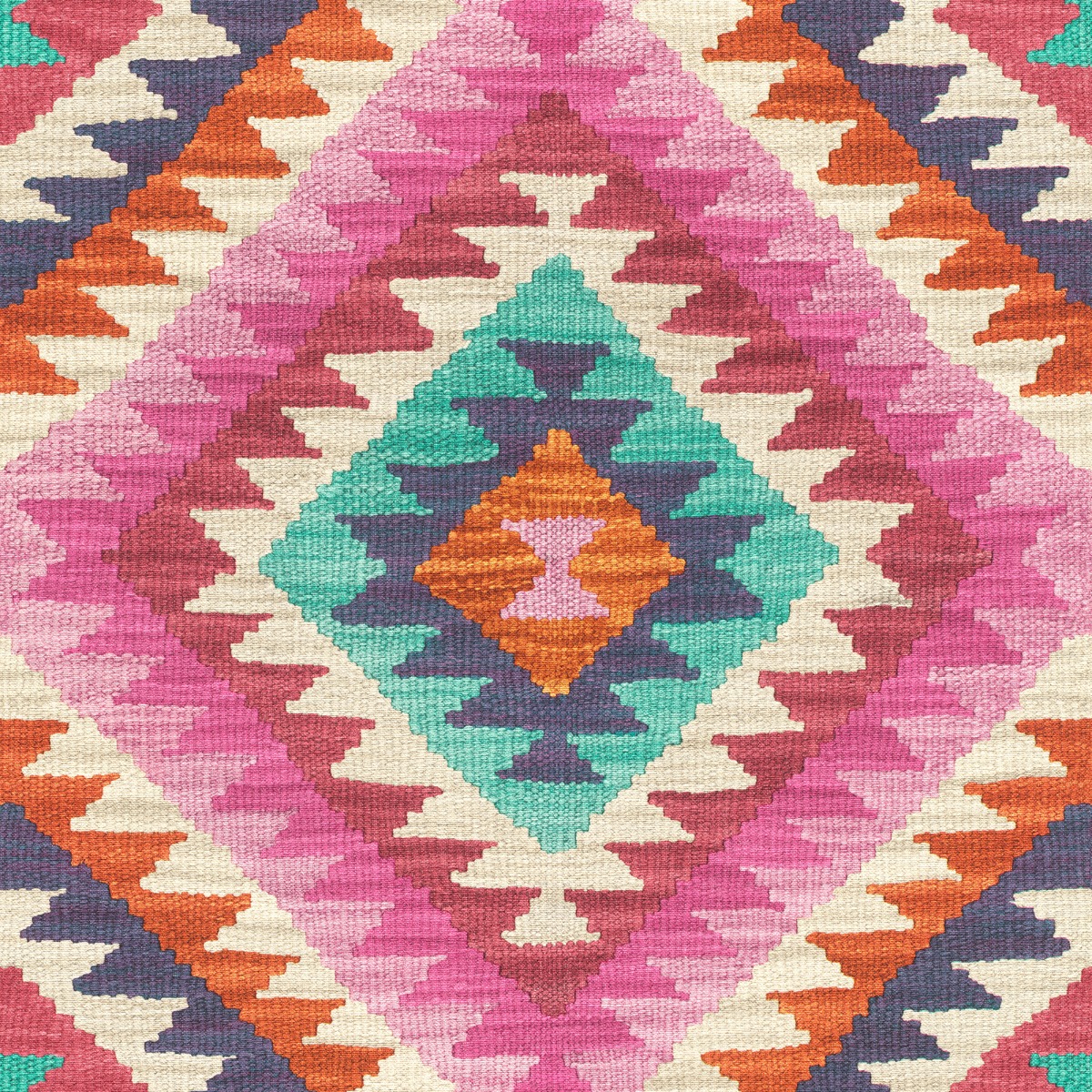 Barbara Home Kilim Rug Style Aztec, Pink Aztec Rug