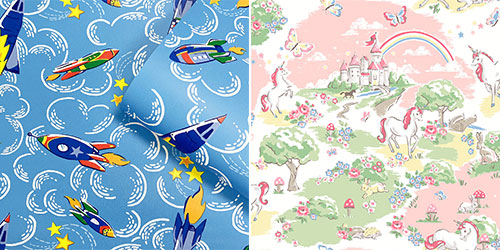 Cath Kidston Kids Wallpaper - Rockets / Unicorn Kingdom