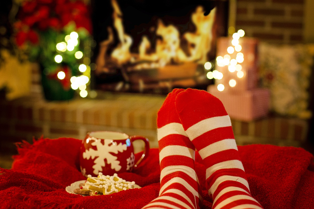Socks Fireplace Comfort