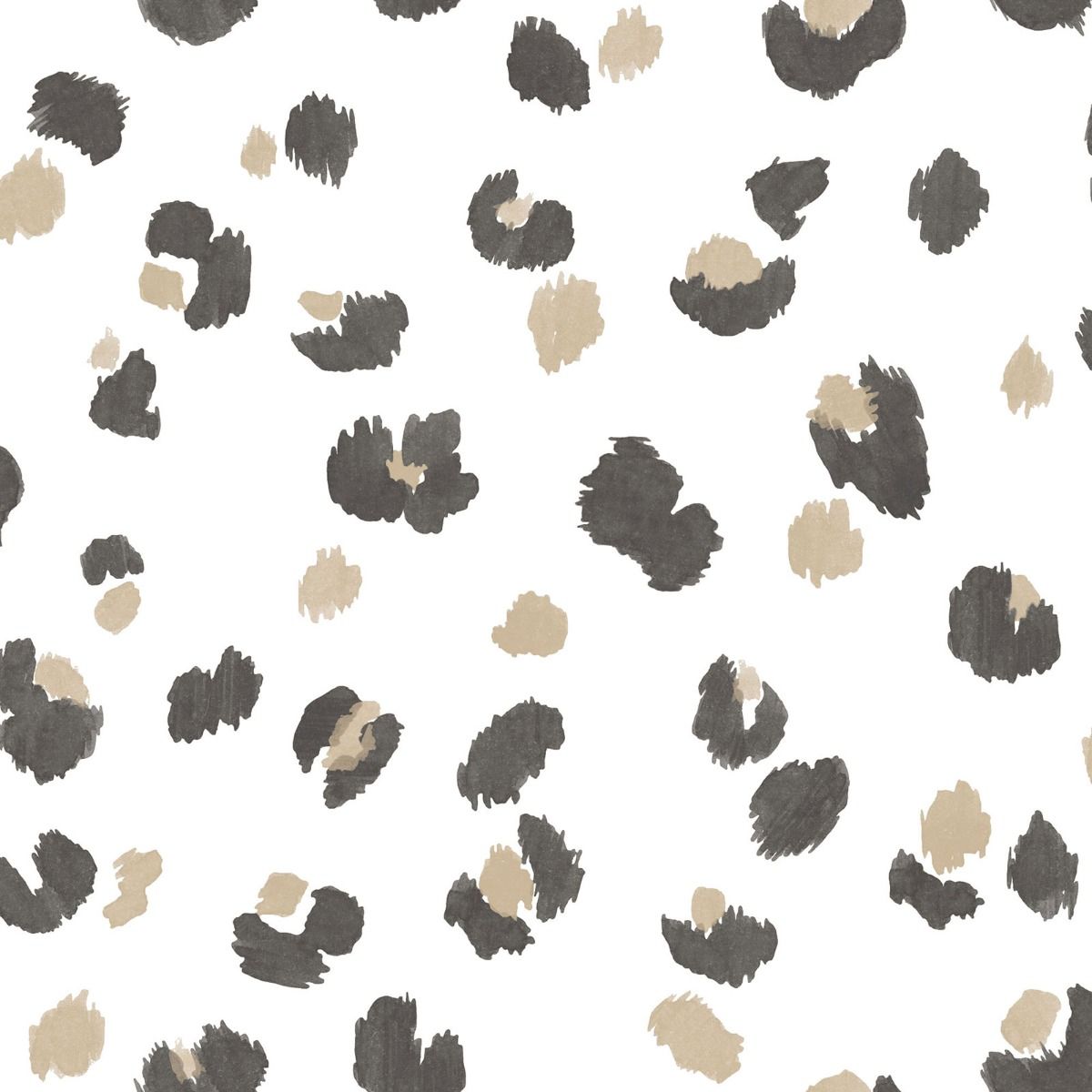 Leopard Spot Wallpaper White/Gold/Black World of Wallpaper WOW039