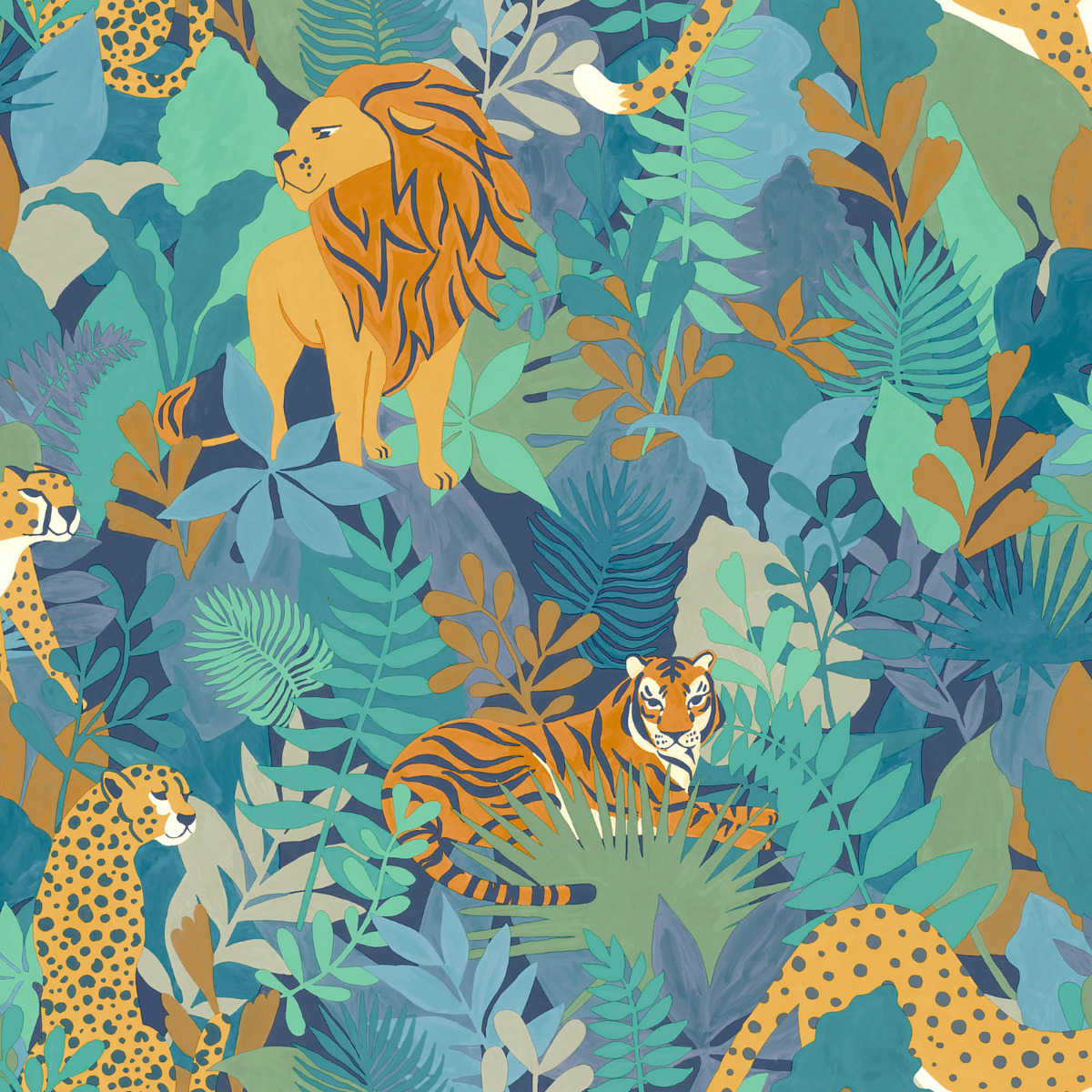 Animal Kingdom Holden Wallpaper Blue 13073