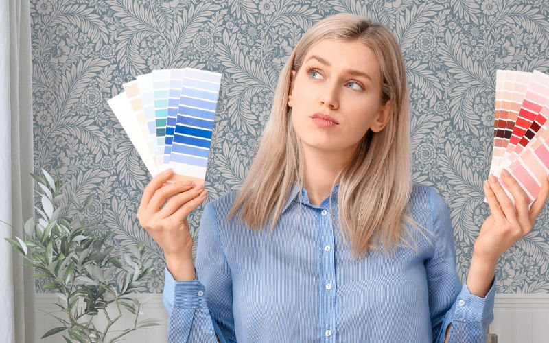Dusty Blue Colour Trend - Florence Leaf 726