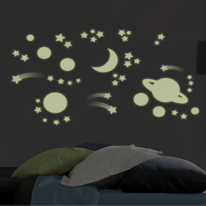 Planets & Stars Glow In The Dark Wall Stickers