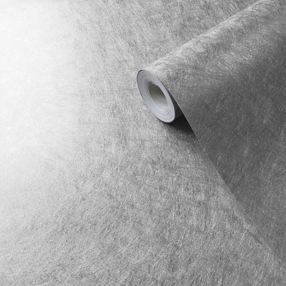 Sienna Brushed Metal Wallpaper Silver Muriva 