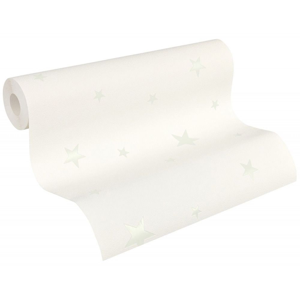 Glow in the Dark Stars Wallpaper AS Creation White 32440-1