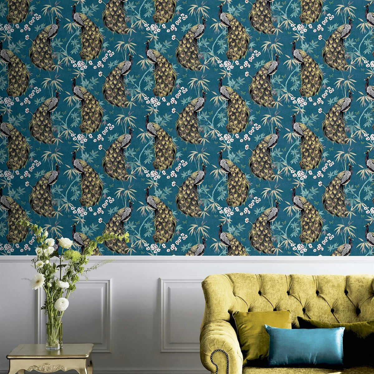https://www.worldofwallpaper.com/opulent-peacock-wallpaper-teal-gold-arthouse-692505.html