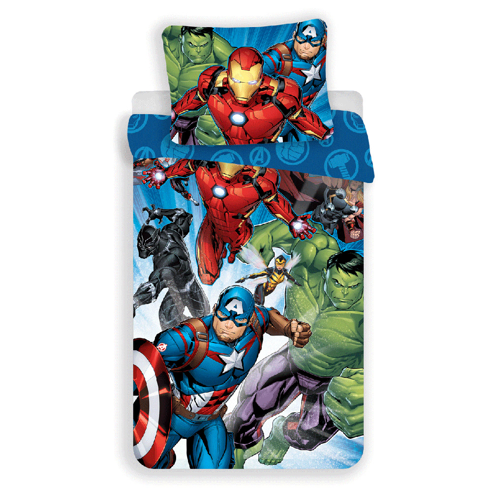 Marvel Avengers Cotton Single Duvet Cover And Pillowcase Set