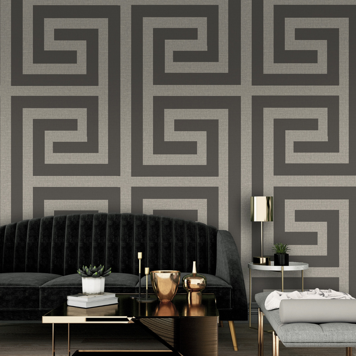 Giorgio Greek Key Wallpaper 8107