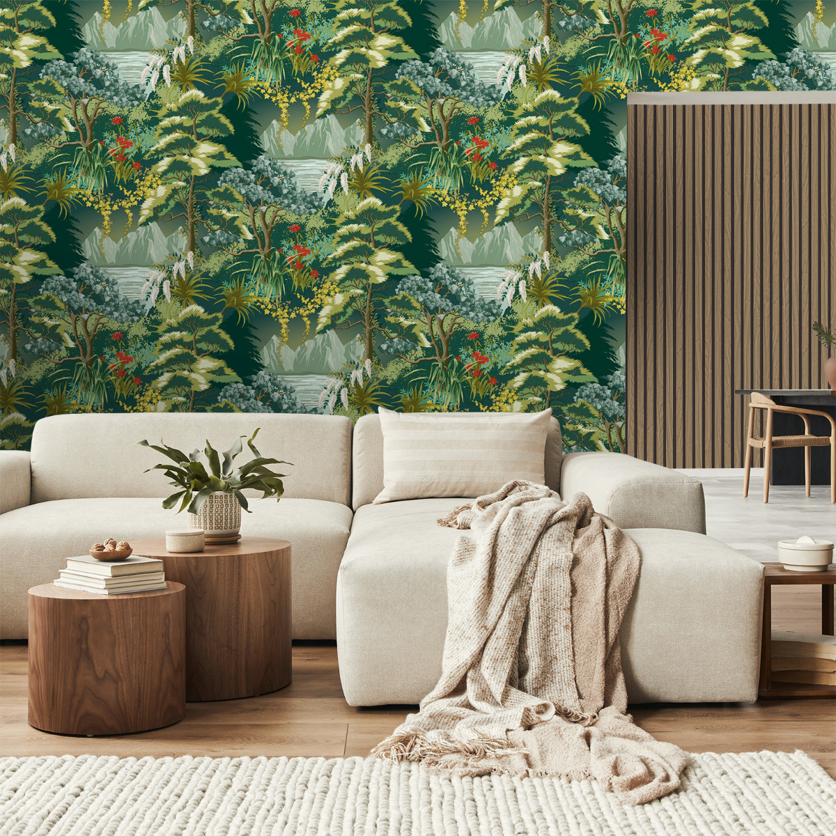 Panacea Forest Wallpaper Deep Green Belgravia 1155
