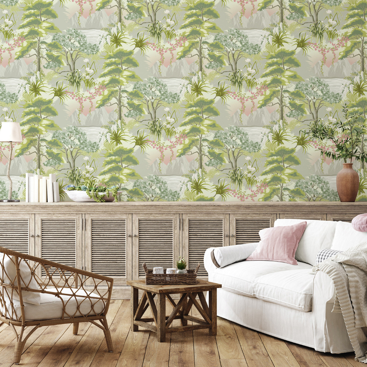 Panacea Forest Wallpaper Pastel Belgravia 1156