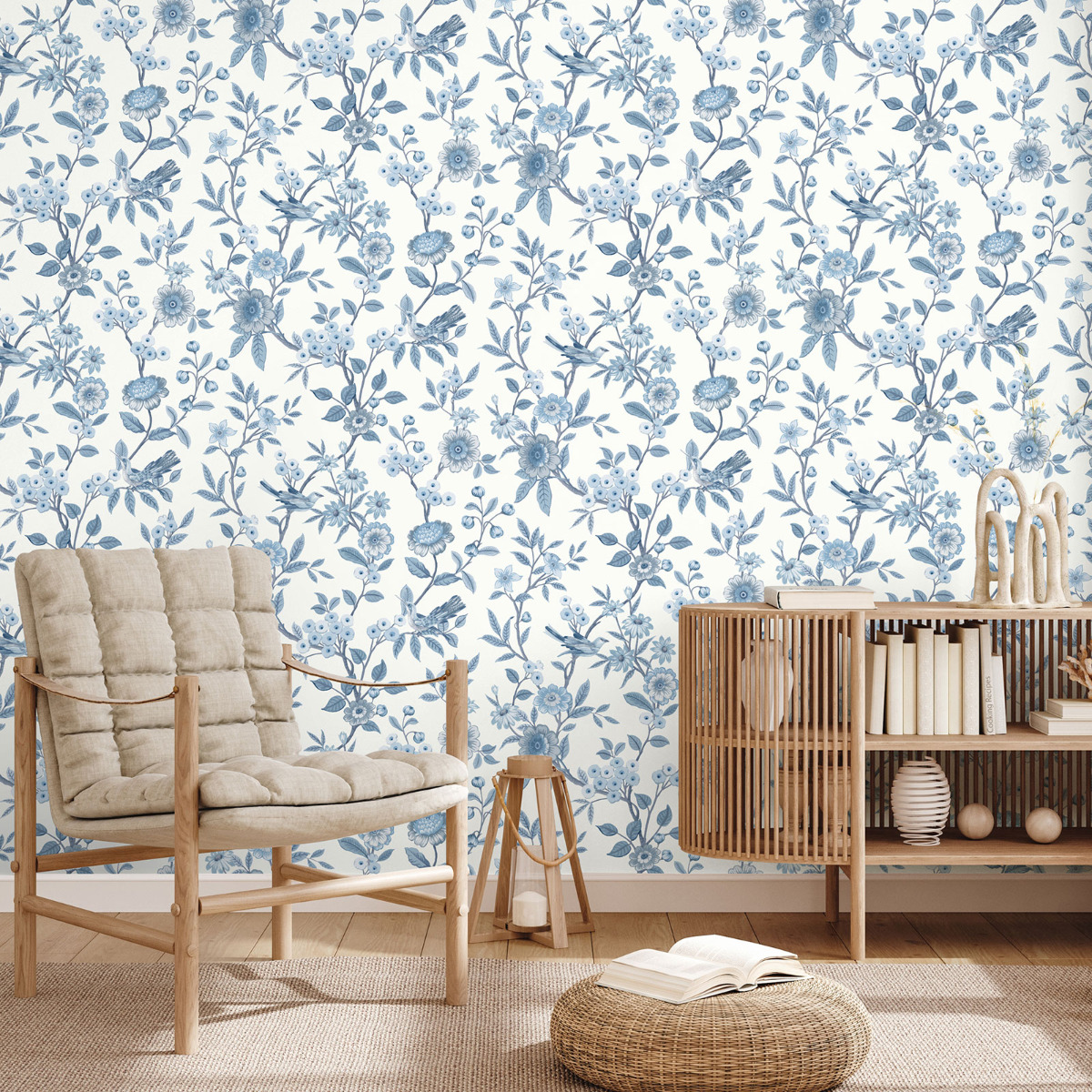 Eleanor Floral Wallpaper Fine Decor Blue FD43447