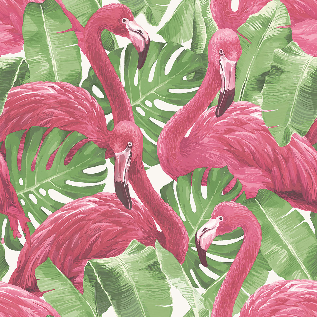Global Fusion Flamingos Wallpaper Pink G56406
