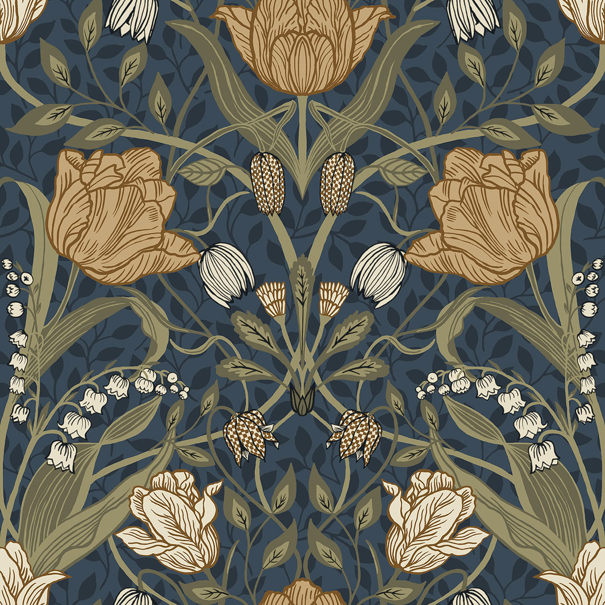 Apelviken Tulip Galerie Wallpaper Blue 44106