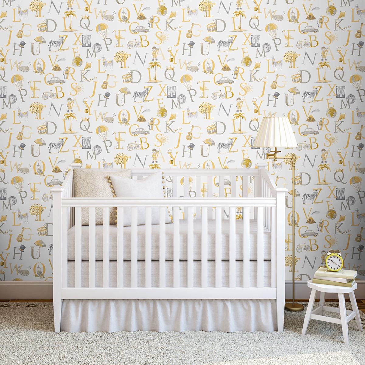 GranDeco Little Ones Eco Alphabet Wallpaper LO2302