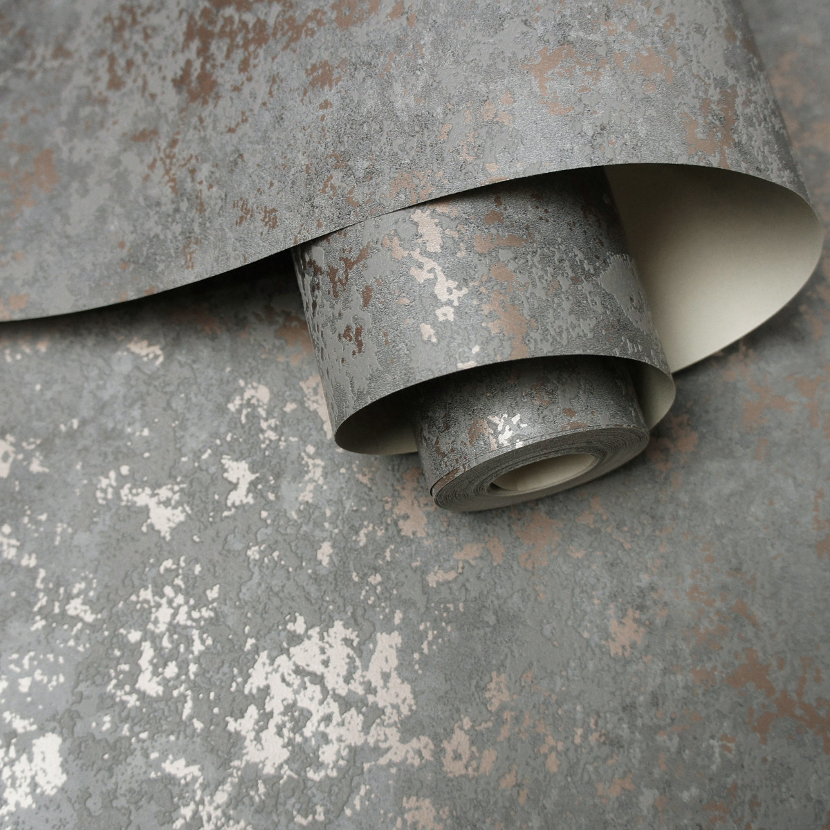 Obsidian Texture Holden Wallpaper Grey / Rose Gold 75961