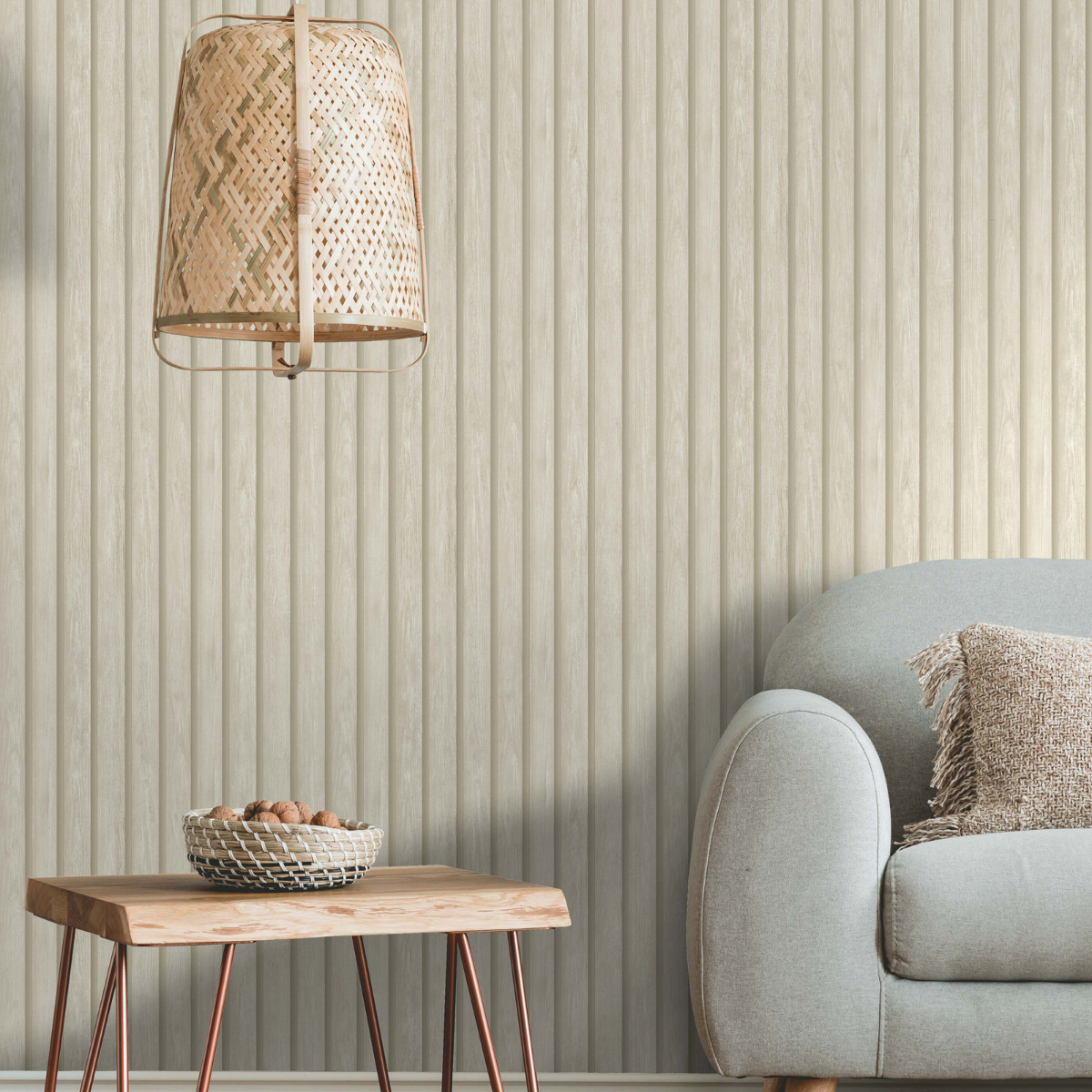 Wood Slat Wallpaper Natural Holden 13131