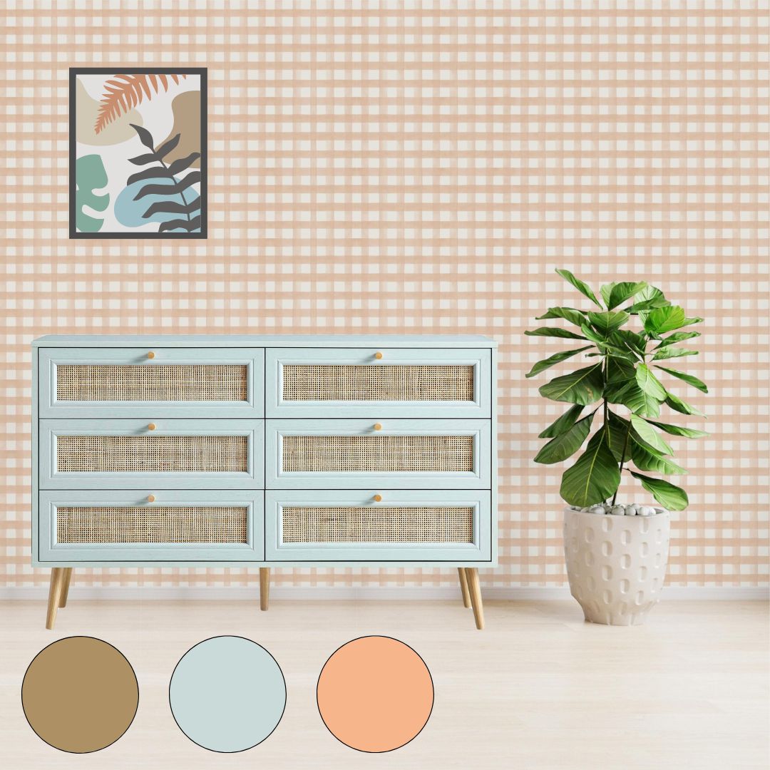 Fuzzy Peach & Mint Home Decor