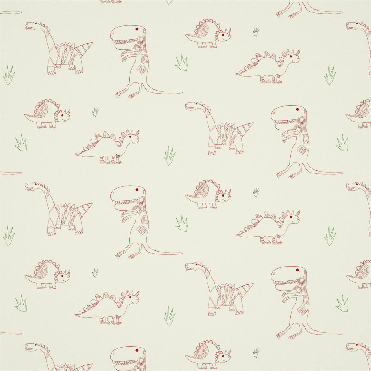 Harlequin Jolly Jurassic Dinosaurs Wallpaper Neutral HLTF112654