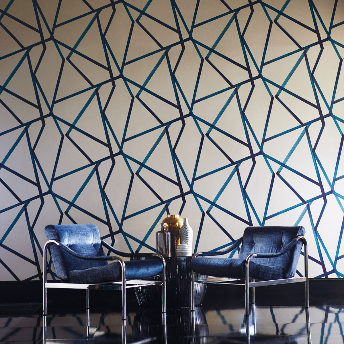 Harlequin Sumi Wallpaper Indigo HMOW110887
