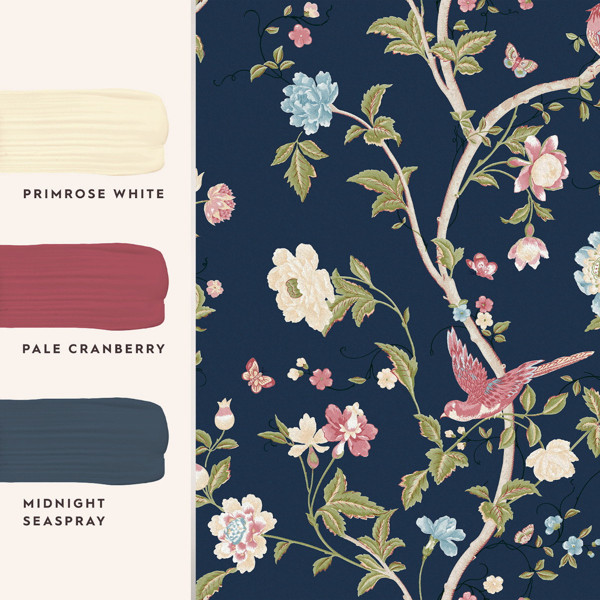 Laura Ashley Summer Palace Wallpaper Midnight Blue 120134 Laura Ashley Summer Palace Wallpaper Midnight Blue 120134 Colour Palette
