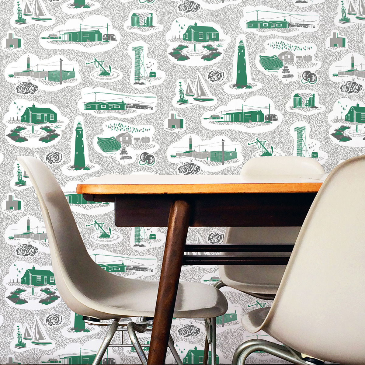 Dungeness Wallpaper Mini Moderns Emerald AZDPT023CE