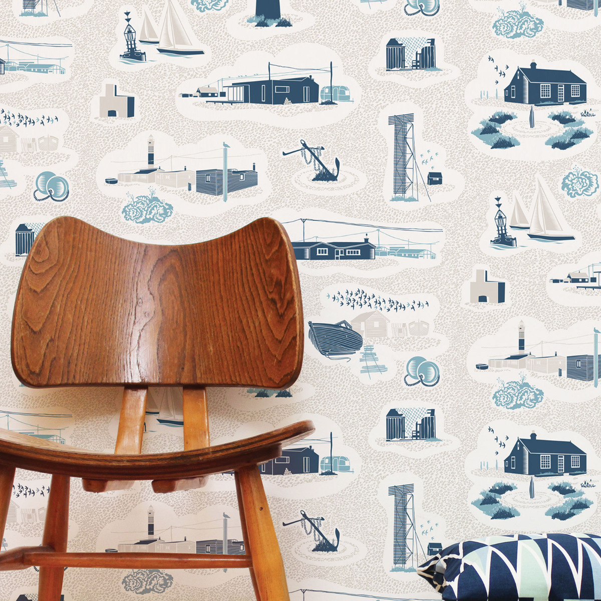 Dungeness Wallpaper Mini Moderns Denim AZDPT023WD