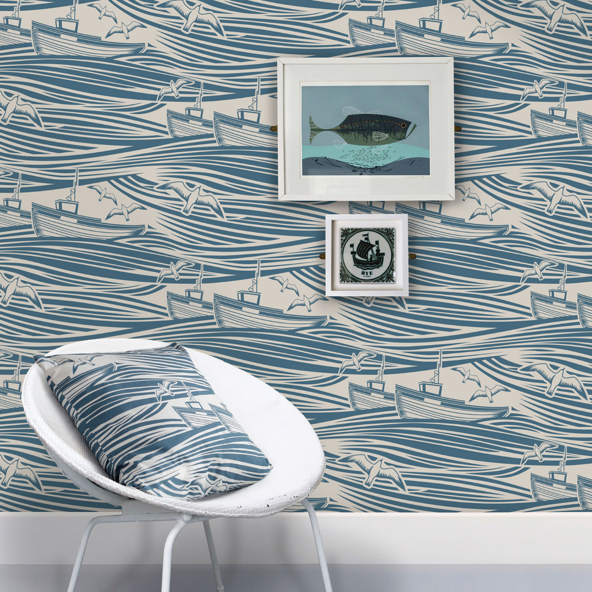 Whitby Wallpaper Mini Moderns Denim AZDPT016WD