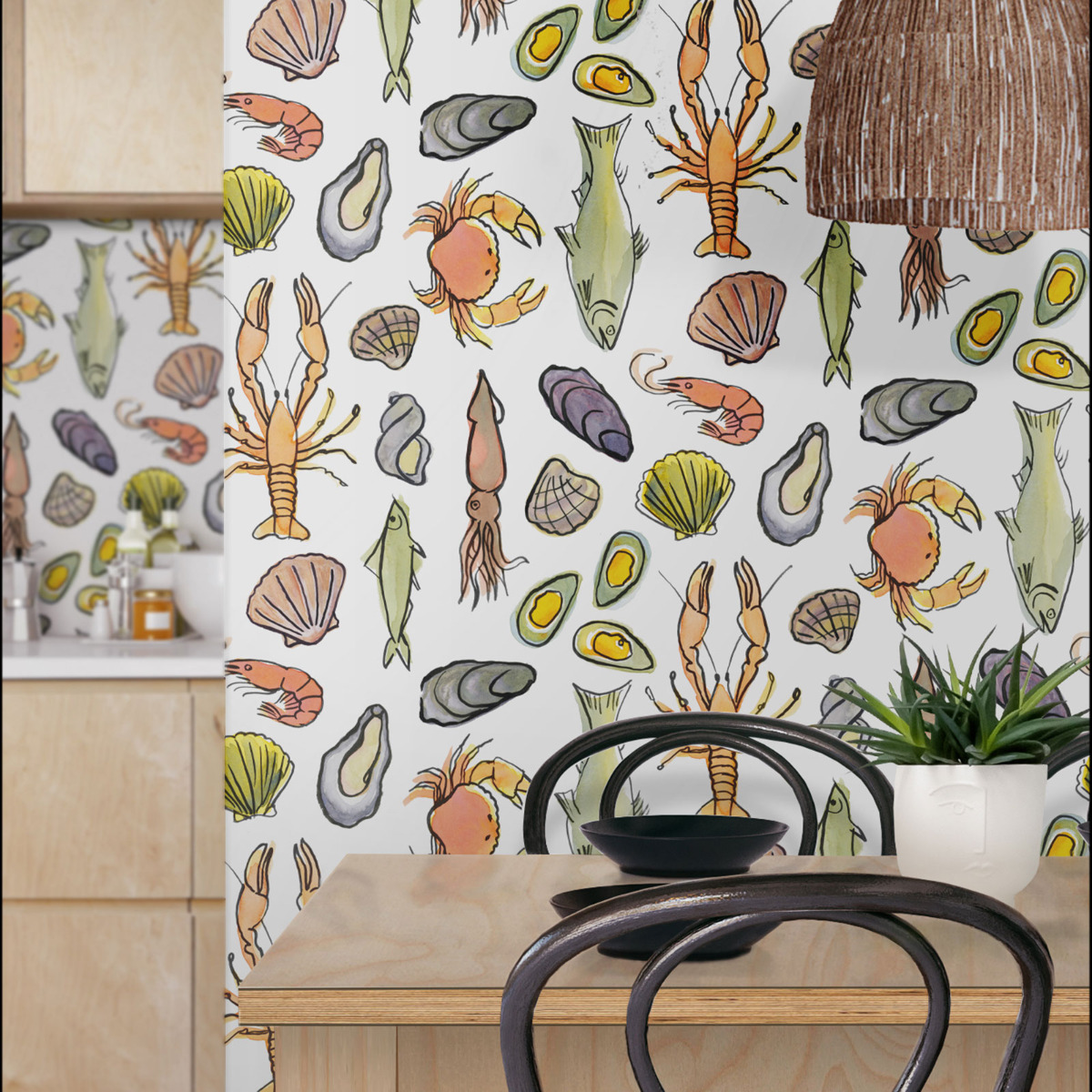 Frutti di Mare Wallpaper Mini Moderns Multi MMTLG07MLT