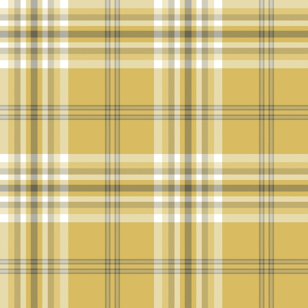 Catherine Lansfield Kelso Check Wallpaper Ochre 165520