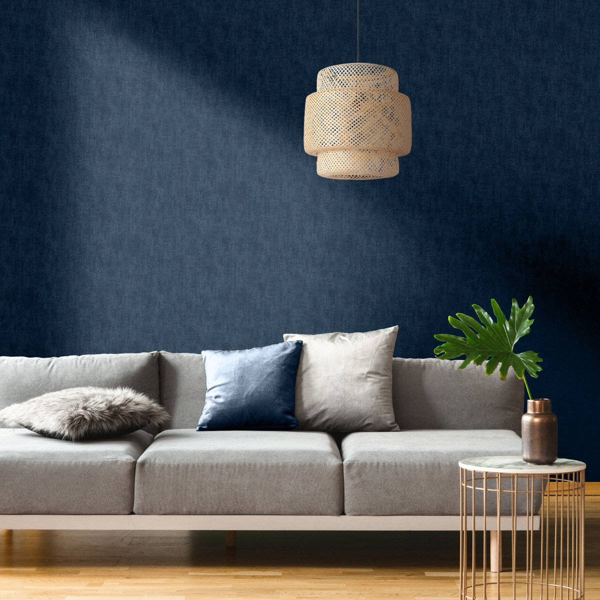 Linen Texture Wallpaper Blue 173533