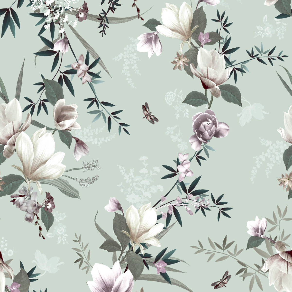Lipsy Lotus Wallpaper Duck Egg 144050
