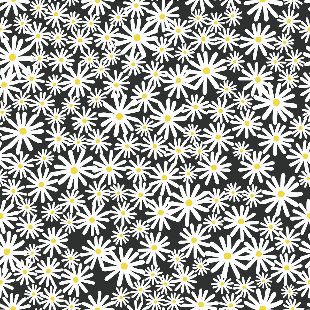 Skinnydip Daisy Floral Wallpaper Black 180510