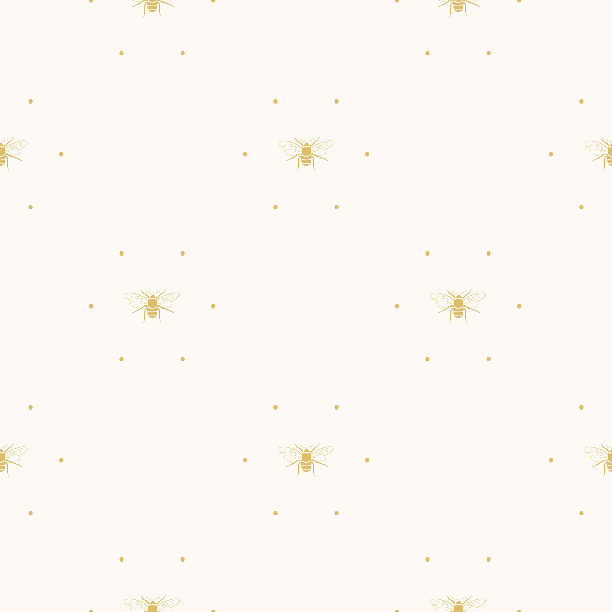 Sophie Allport Bees Silhouette Wallpaper Cream / Ochre 181502