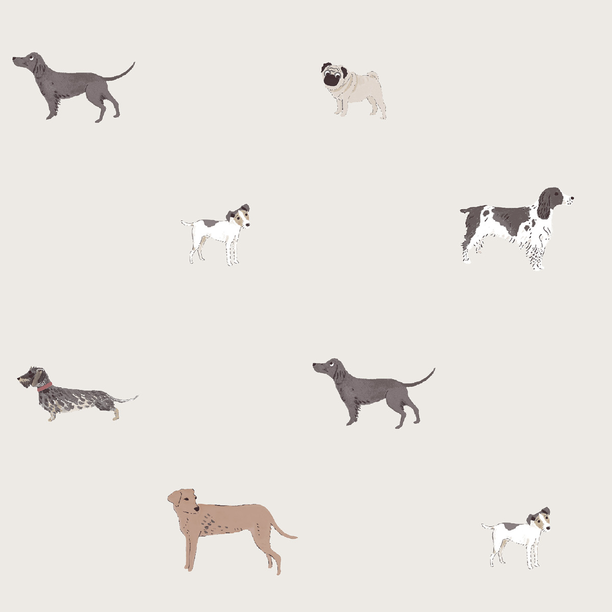 Sophie Allport Woof Wallpaper Natural 181512