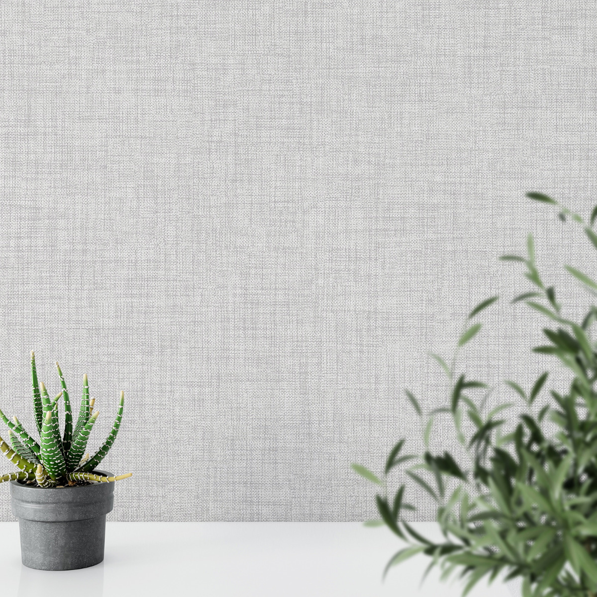 Cambric Texture Muriva Wallpaper Grey 196301