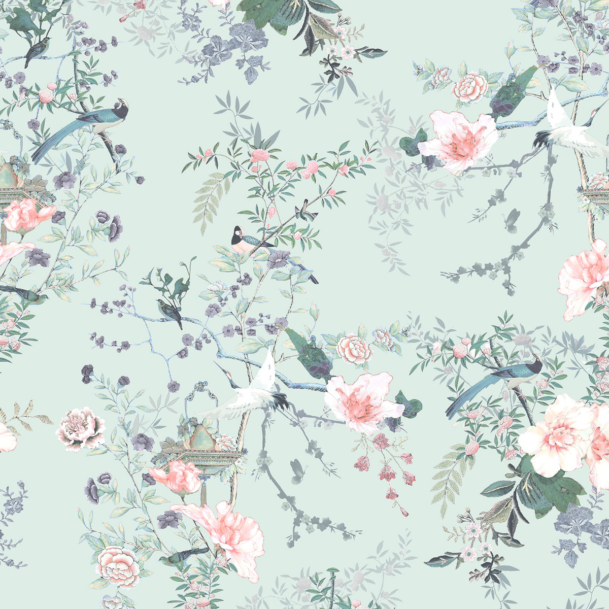 Lipsy Ophelia Wallpaper by Muriva Duck Egg 144081