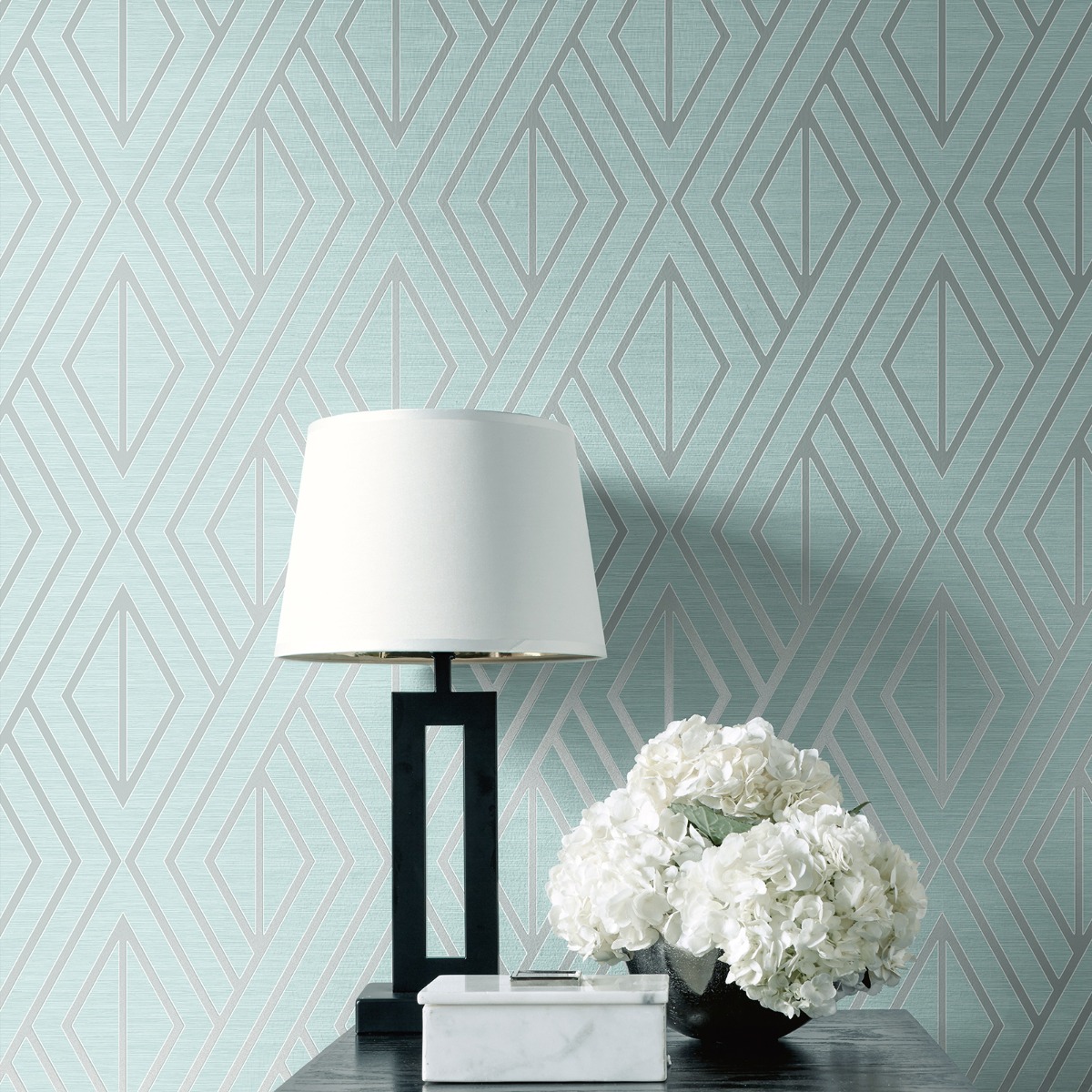 Teal and Duck Egg Blue Wallpaper | Wallpaper Colours