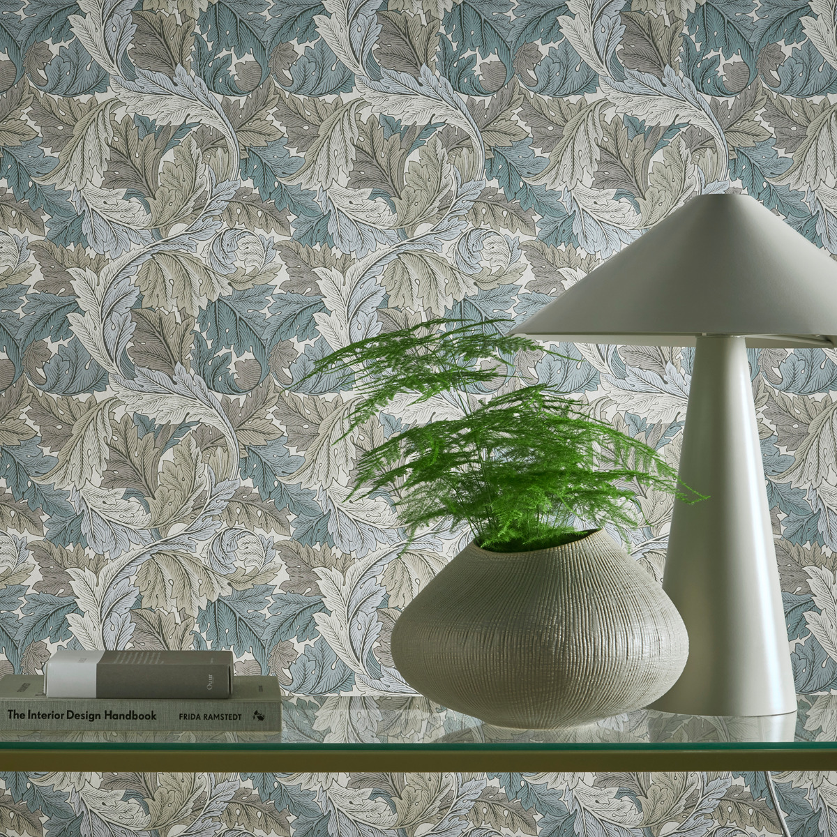 William Morris Acanthus Wallpaper Blue/Dove W0175/03