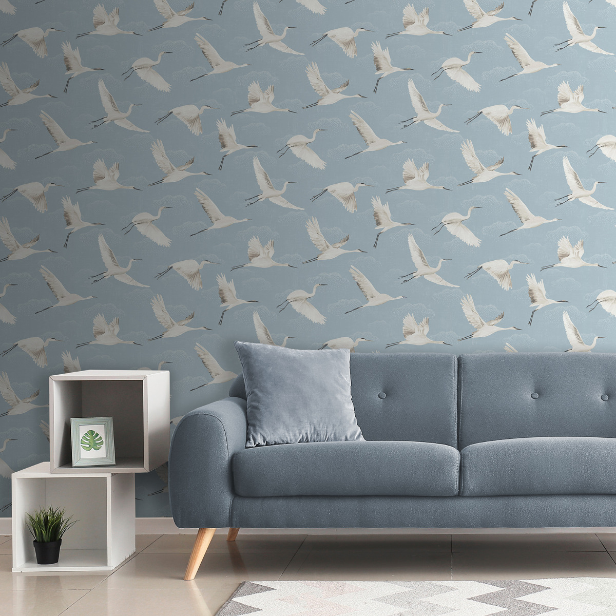 In Flight Wallpaper World of Wallpaper Blue AF0003